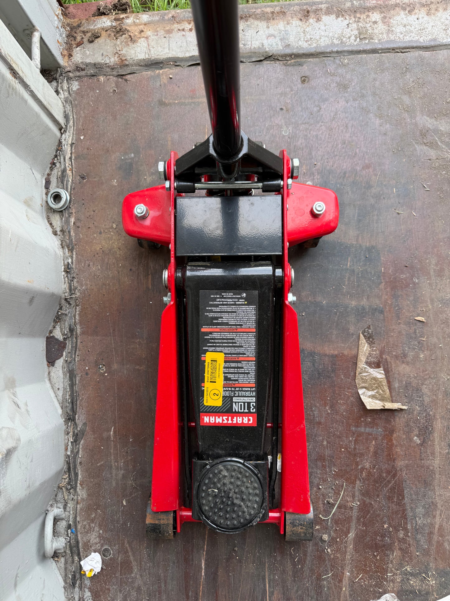 CRAFTSMAN Black 3-Ton Steel Hydraulic Floor Jack