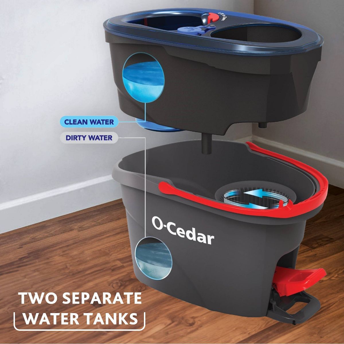 O-Cedar RinseClean Spin Mop & Bucket System: Cleaning Tools and Accessories