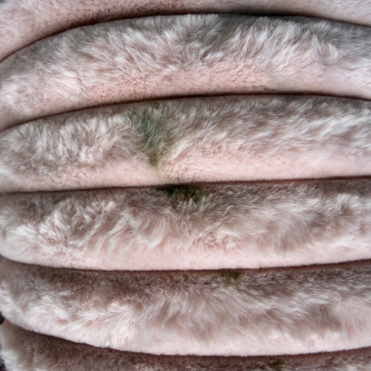 Set of 2 Ribbed Faux Fur Toss Pillows Light Pink - Room Essentials™
