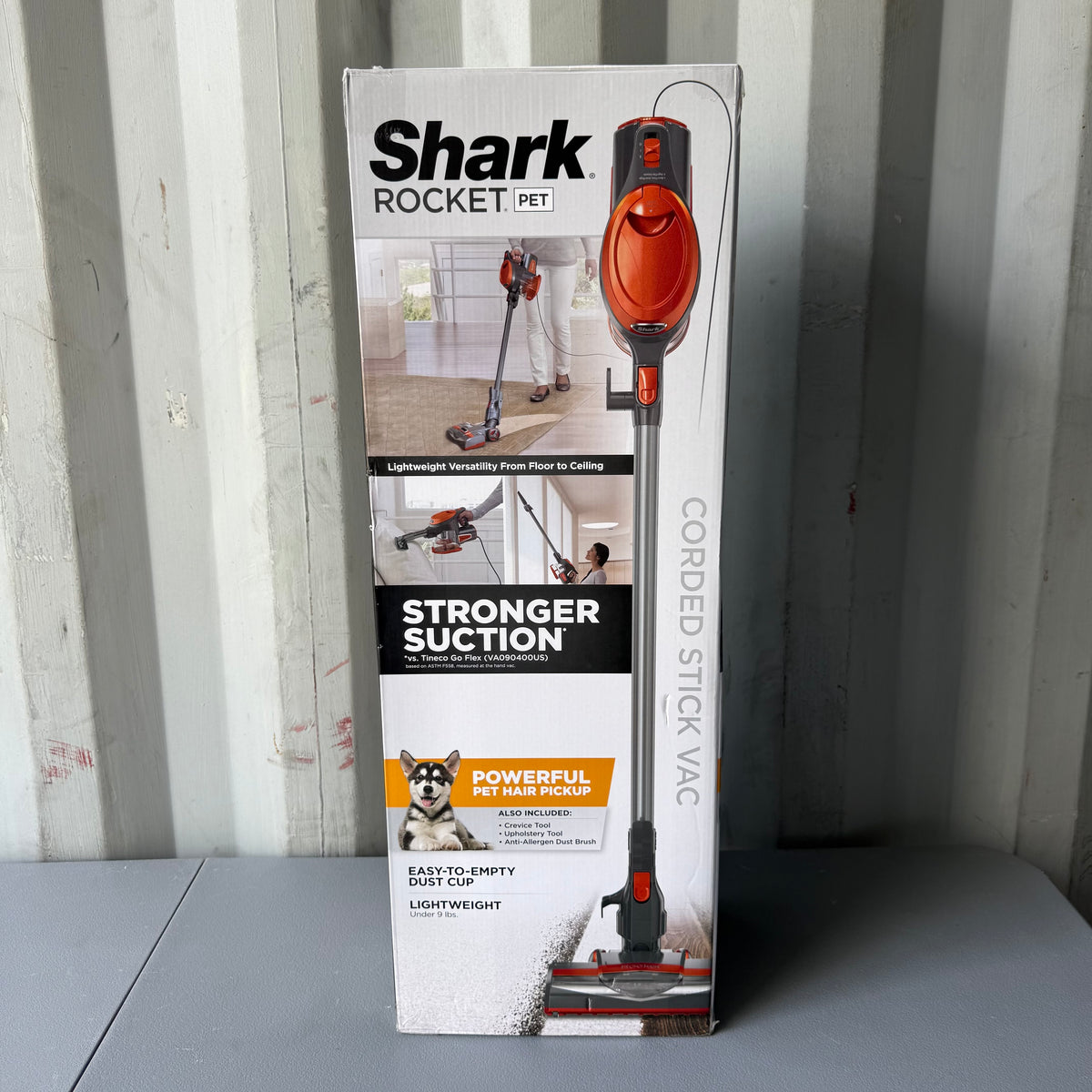 Shark Rocket Ultra-Light Corded Stick Vacuum HV301 8.5" Cleaning Path Orange