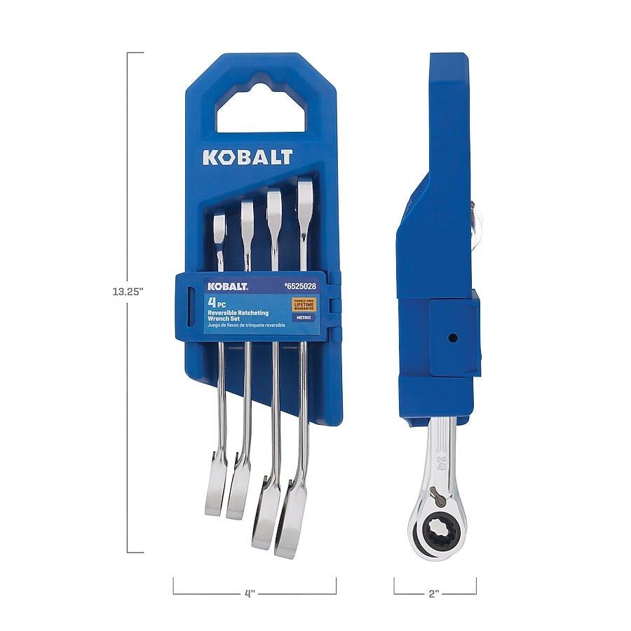 Kobalt 4 -Piece Set Metric Ratchet Wrench