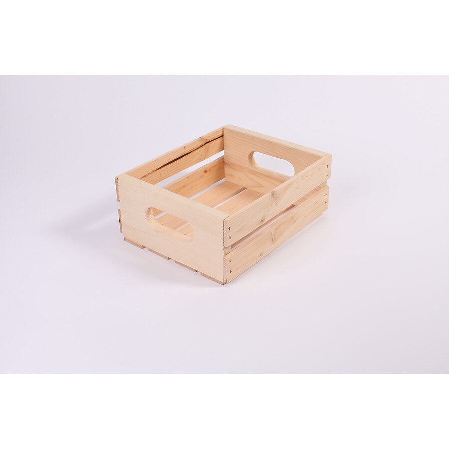 Style Selections Medium Natural Wood Stackable Bin