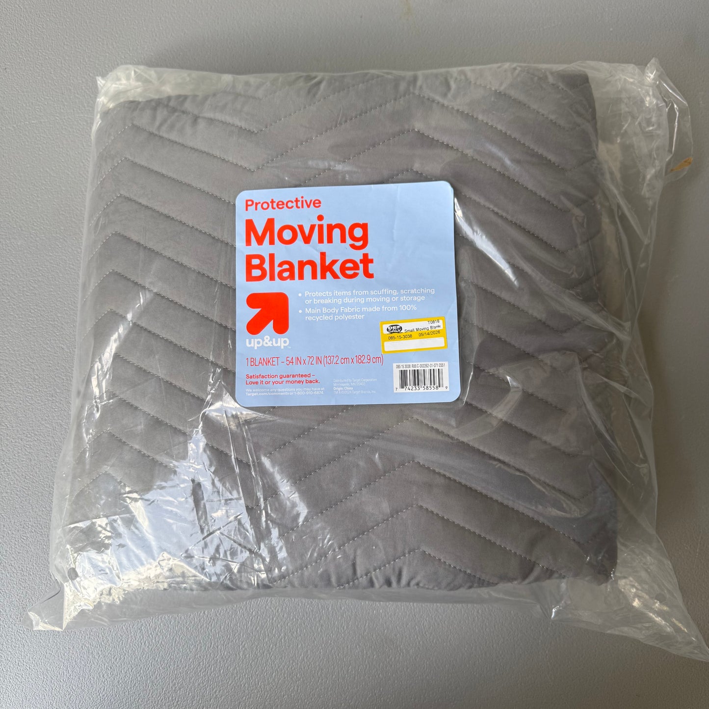 Small Moving Blanket Poly Bag - up&up™: Geometric Outdoor Blanket, Camping, Machine Washable, 72"x54" Gray