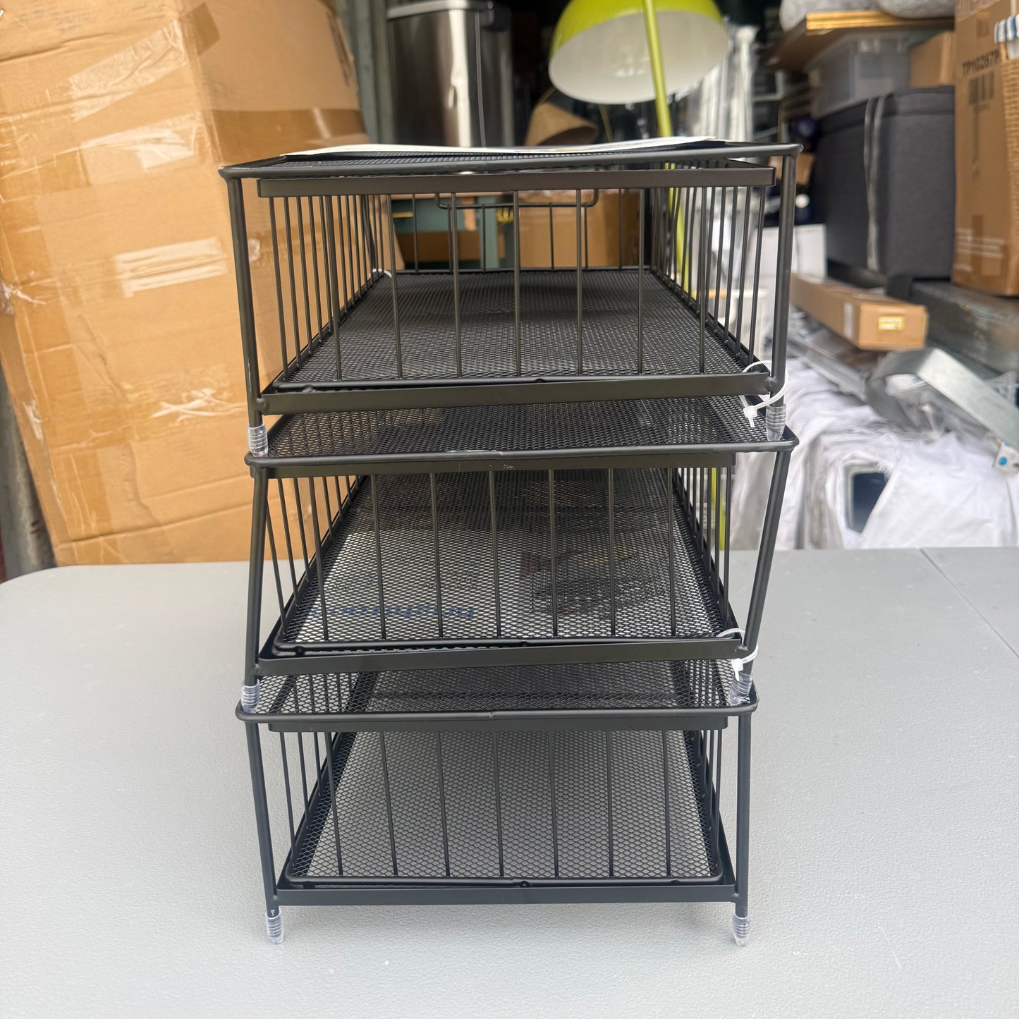 Set of 3 Small Stackable Steel Slide Out Drawer - Brightroom™