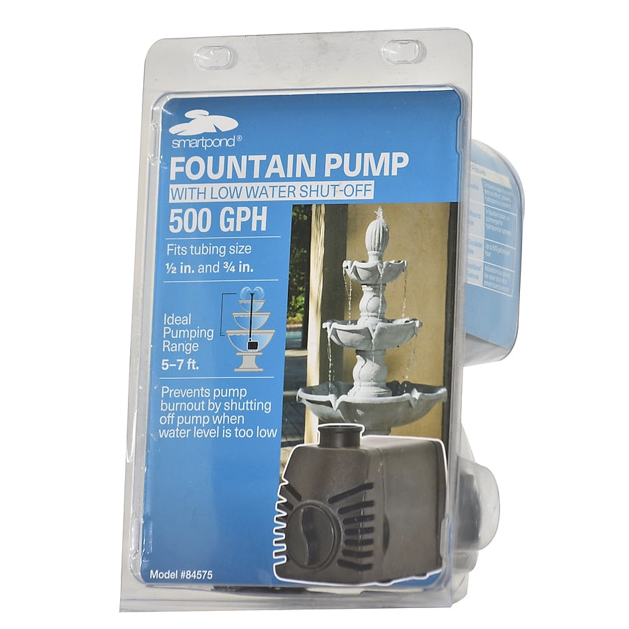 Smartpond Low Water Shut-Off 500 -GPH Submersible Corded Electric Fountain Pump