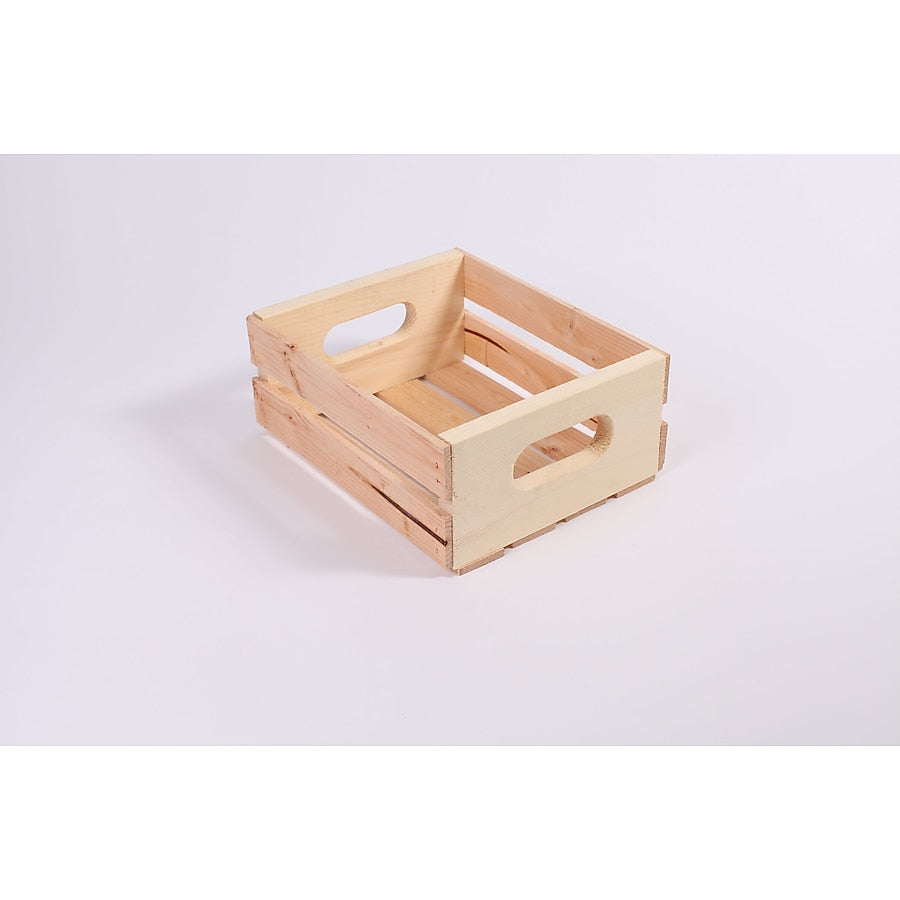 Style Selections Medium Natural Wood Stackable Bin