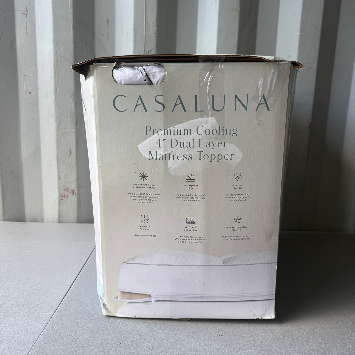 Queen Premium Cooling 4" Dual Layer Memory Foam Mattress Topper - Casaluna™