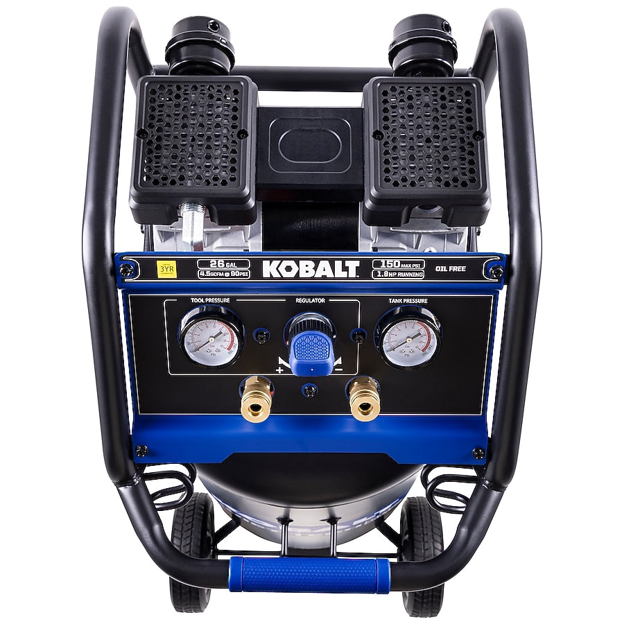 Kobalt Quiet Tech 26-Gallon Portable Electric 150 PSI Vertical Air Compressor