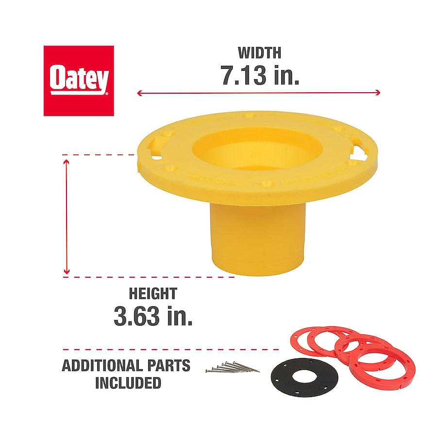 Set of 2 Oatey Set-Rite 7.13-in Red Plastic Toilet flange Extender Kits