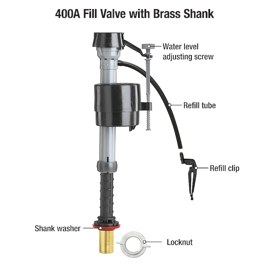 Fluidmaster 3-in Universal Adjustable Toilet Fill Valve