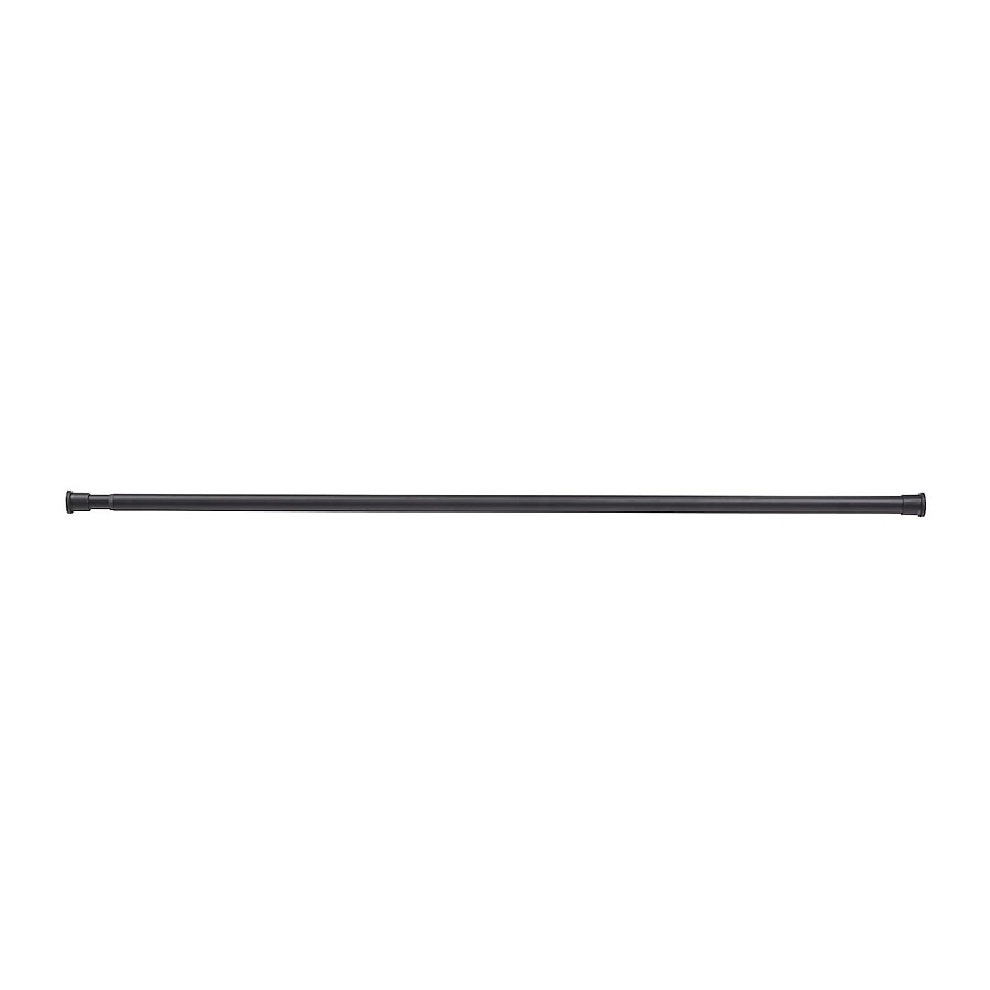 Style Selections 51-in to 86-in Black Matt Tension Single straight Adjustable Shower Curtain Rod
