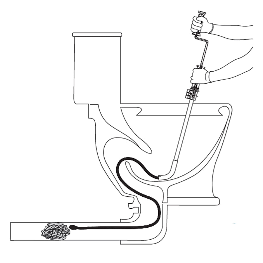 Kobalt 1/2-in x 6-ft High carbon wire Hand auger for Toilet