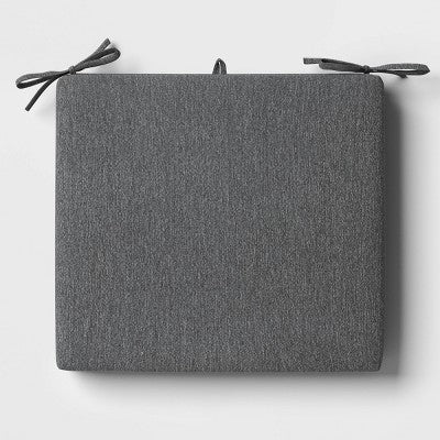 18”x20” Outdoor Chair Seat Cushion - Charcoal Gray - Threshold
