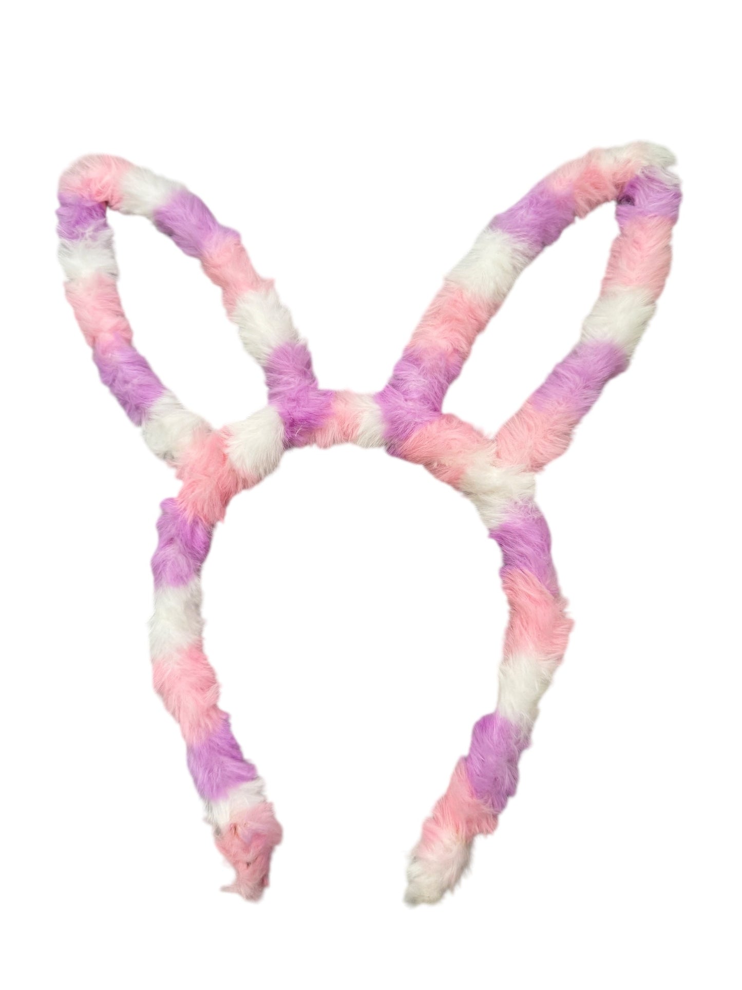 Box of 13 Assorted Easter Bunny Ear Fuzzy Striped Headbands