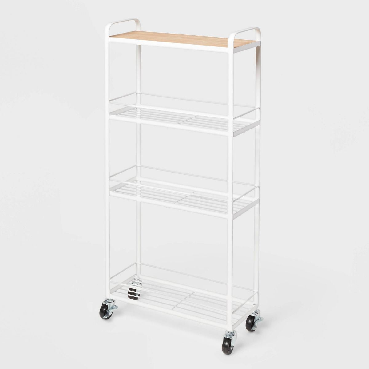 Skinny Storage Cart Matte White - Brightroom™: Iron Utility Cart