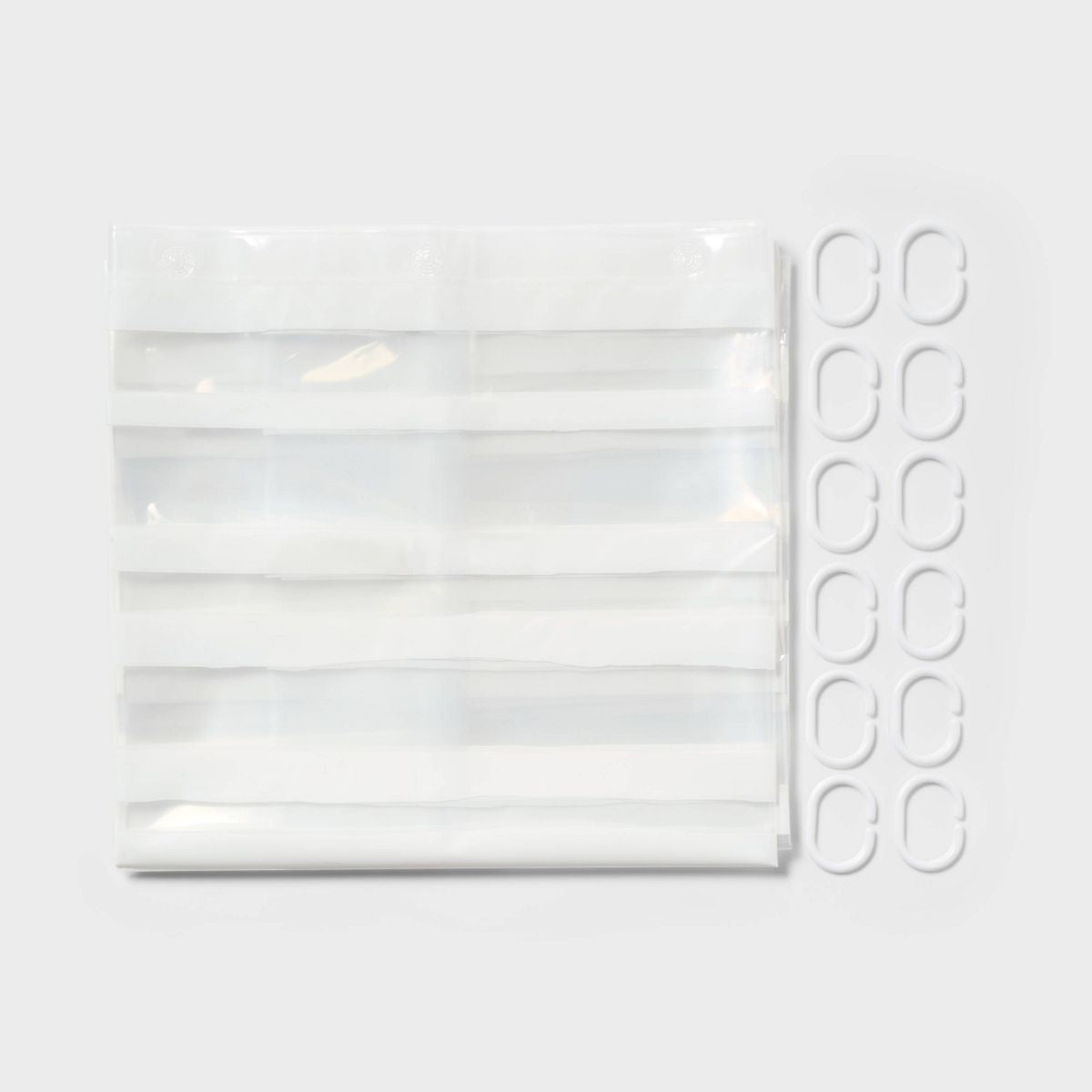 PEVA Shower Curtain with Rings Set White - Room Essentials™