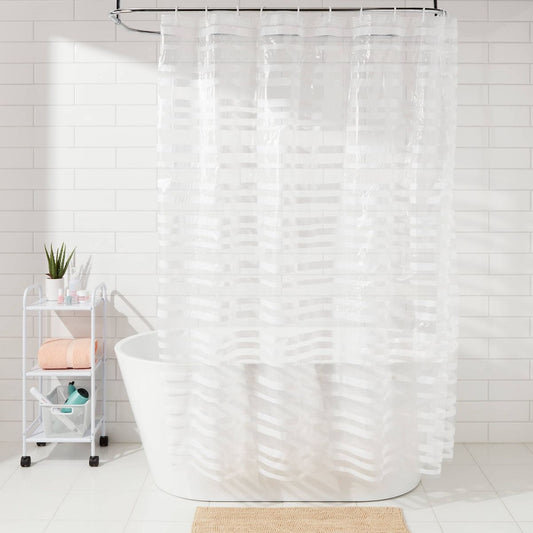 PEVA Shower Curtain with Rings Set White - Room Essentials™