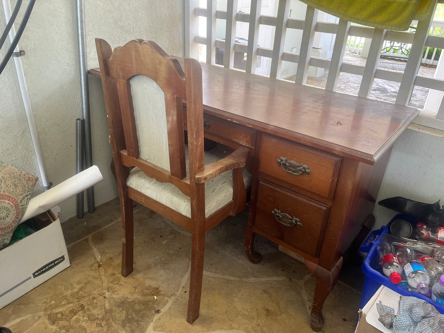 Solid Wooden Desk w/ Chair