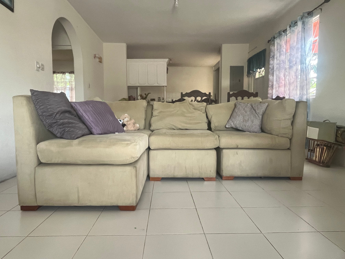 Modular Sectional Sofa + Pouf