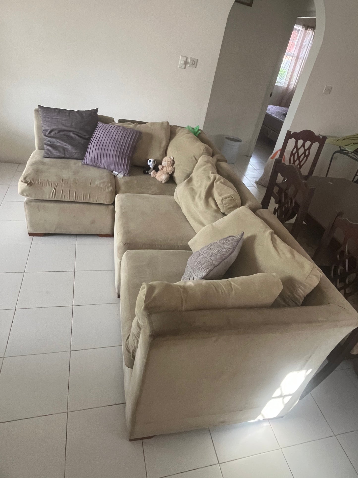 Modular Sectional Sofa + Pouf
