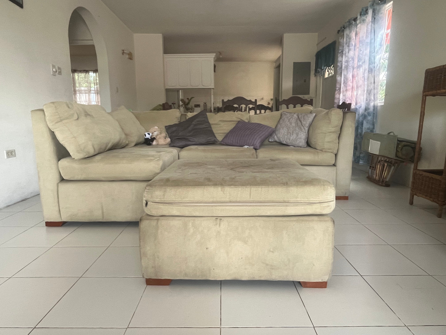 Modular Sectional Sofa + Pouf