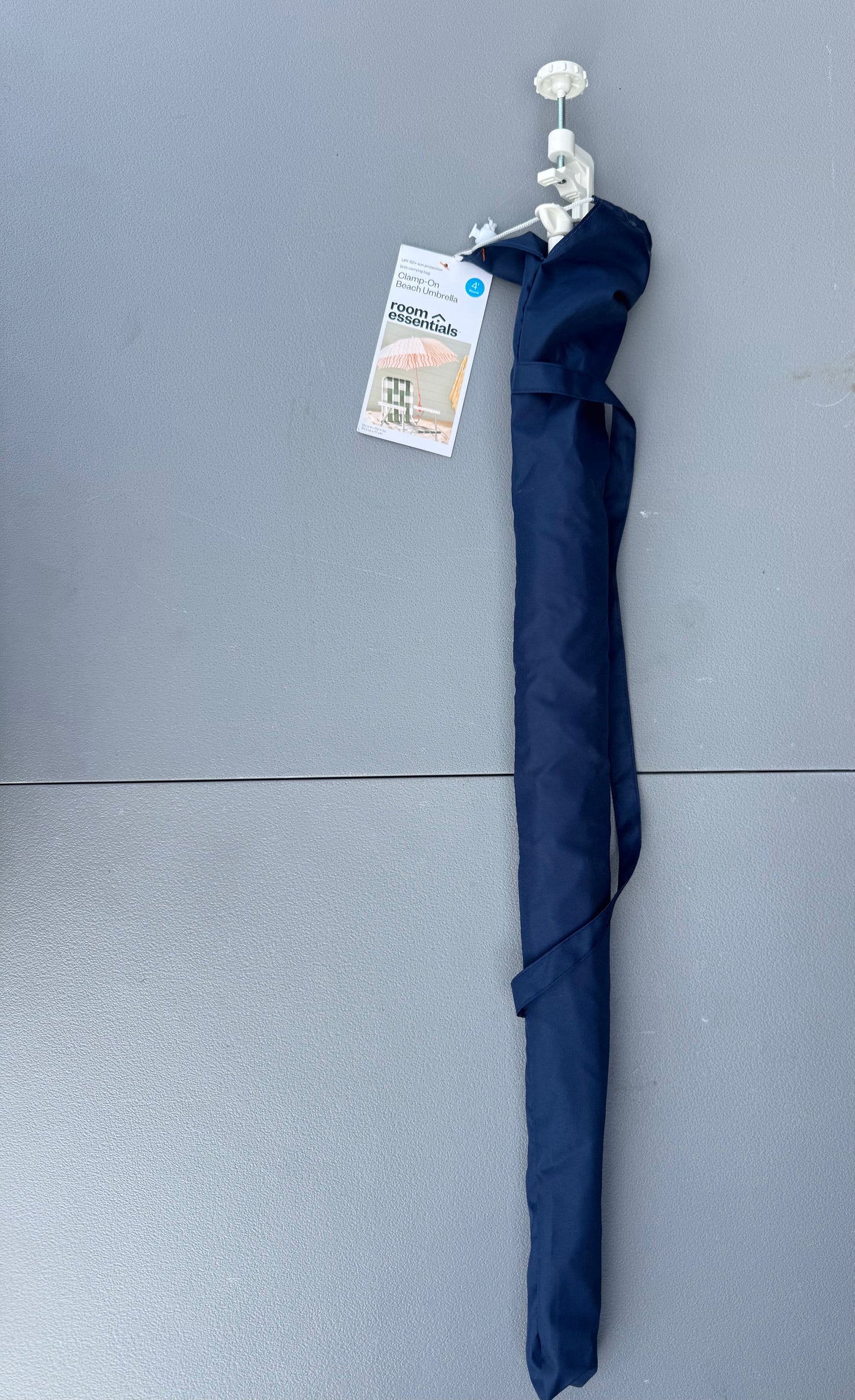 4' Round Outdoor Patio Clamp Beach Umbrella - Room Essentials™