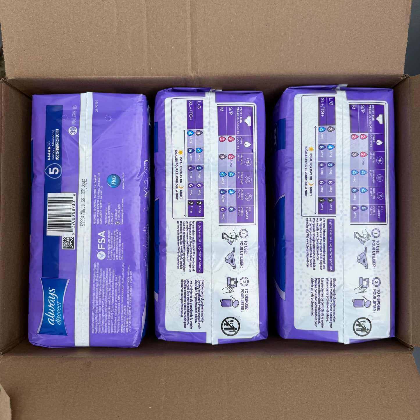 Box of 3 Always Discreet Pads