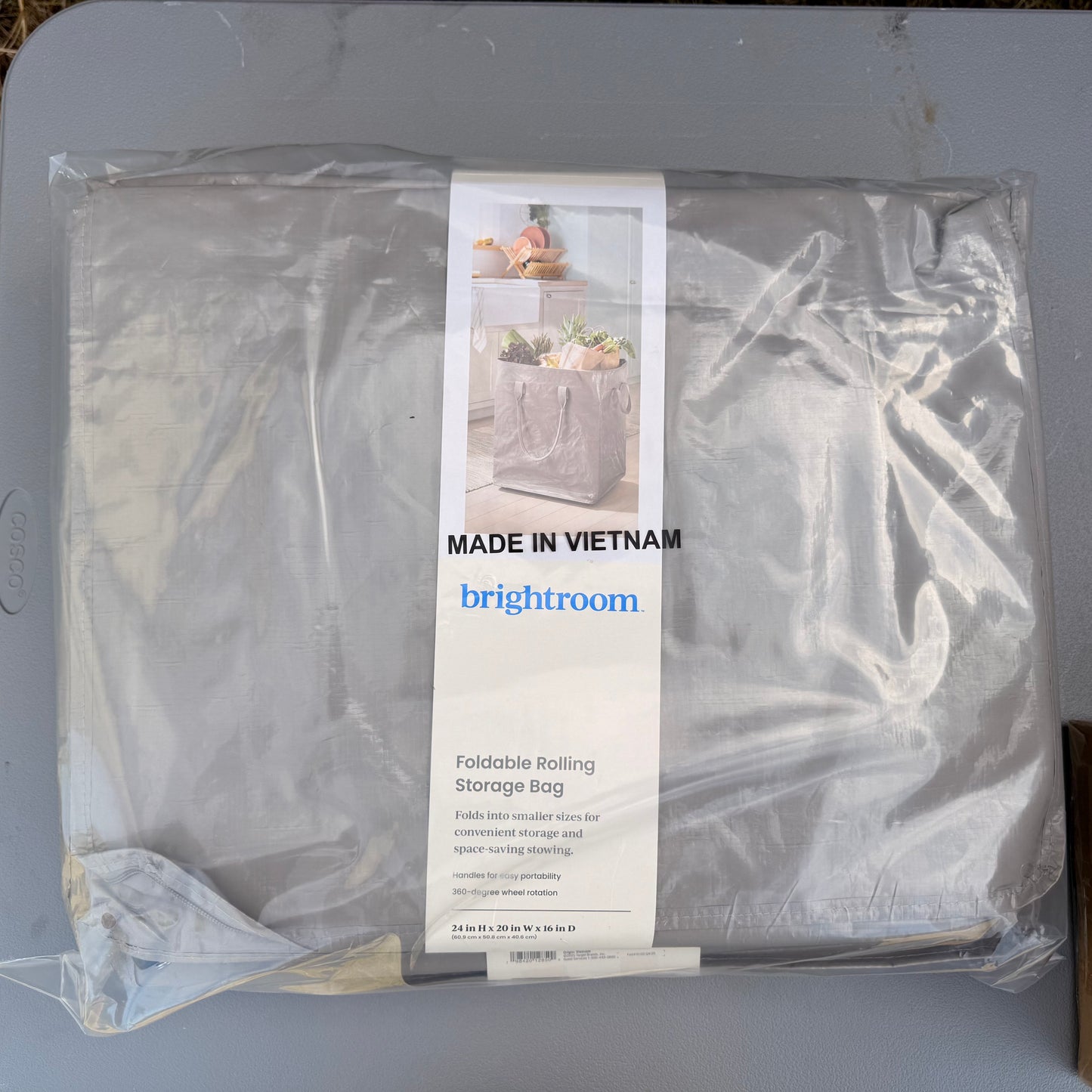 Set of 3 Storage Bags with Wheels Spaceship Gray - Brightroom™