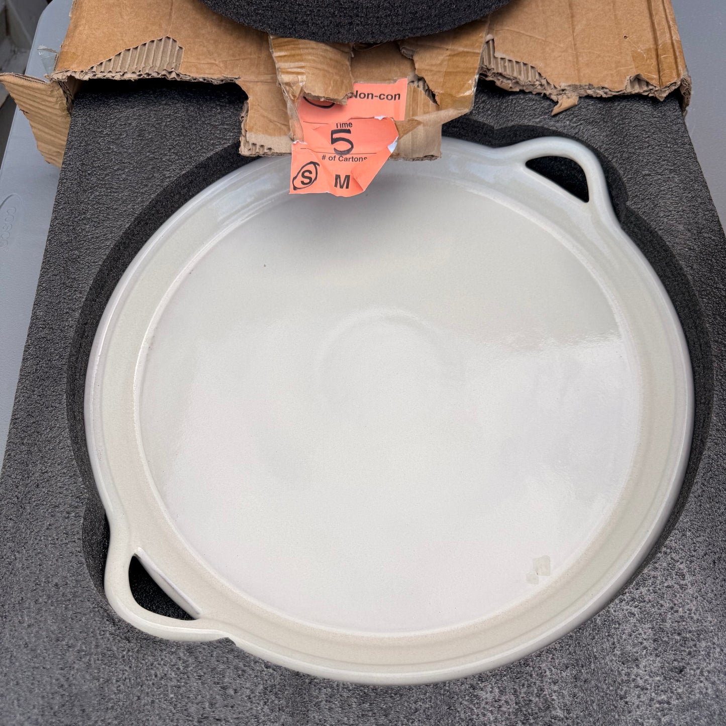 17.5" Oversized Ceramic Tray with Handles Cream - Hearth & Hand™ with Magnolia