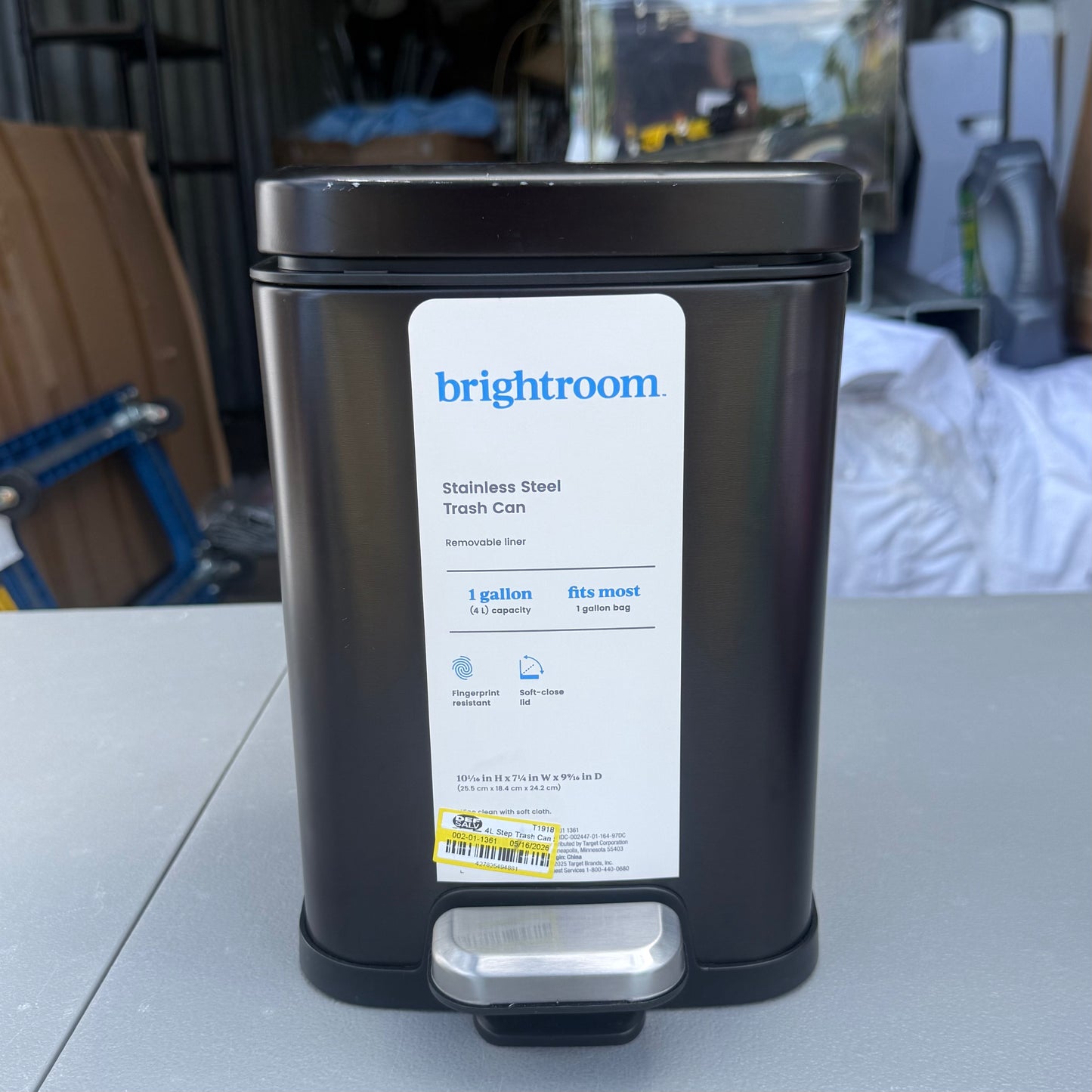 4L Step Trash Can Stainless Steel - Brightroom™