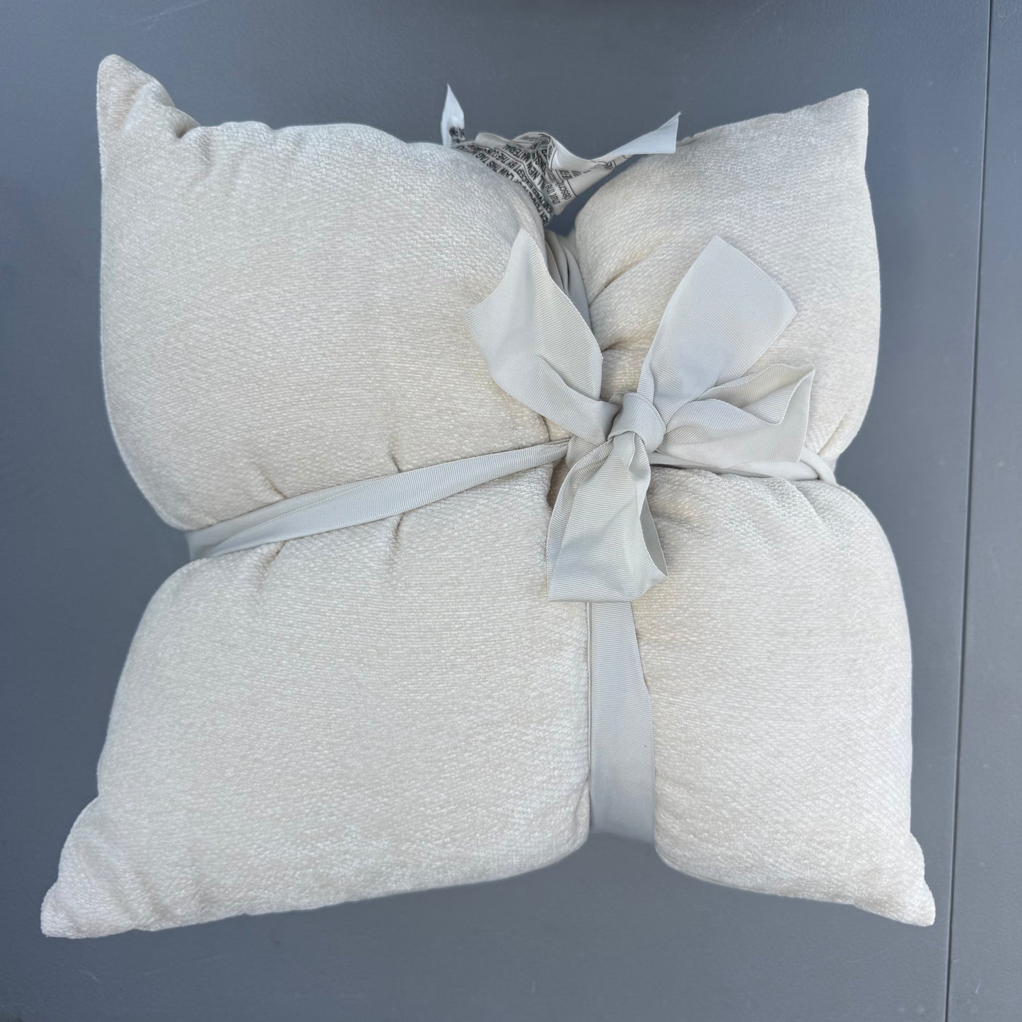 2pk Chenille Square Throw Pillows - Threshold™: Decorative Polyester Knife Edge, Indoor Use