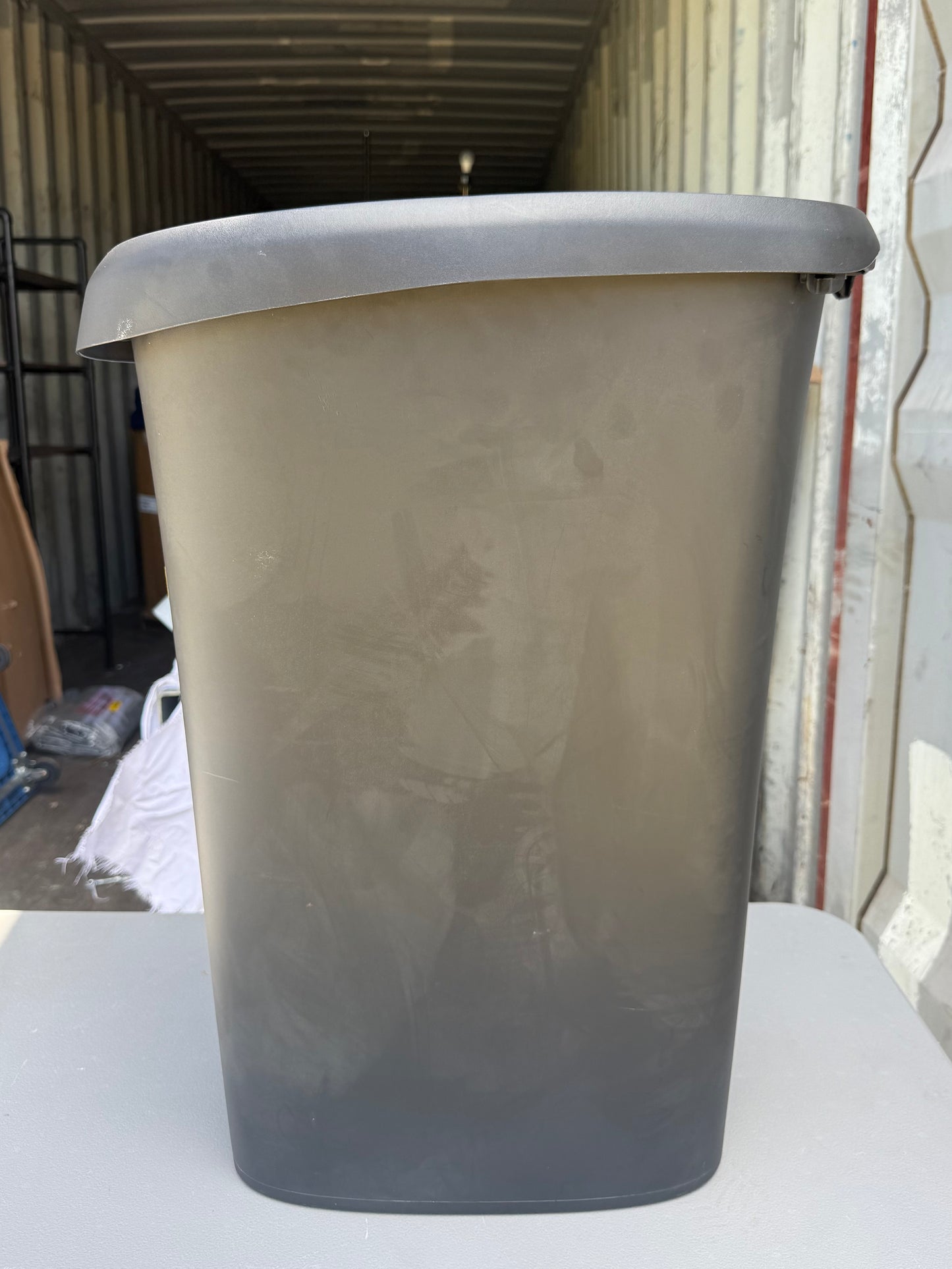 Hefty 12.3gal Slim Step Trash Can with Locking Lid Black: Large Kitchen Garbage Can, Pedal-Operated, Removable Lid