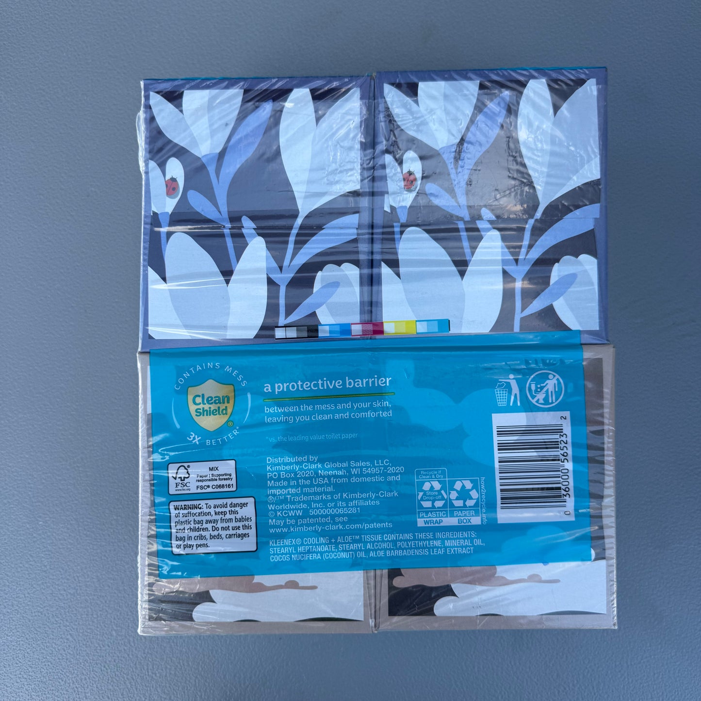 Set of 200 Kleenex Cooling + Aloe Facial Tissue - 4pk/50ct: Square Box, 2-Ply