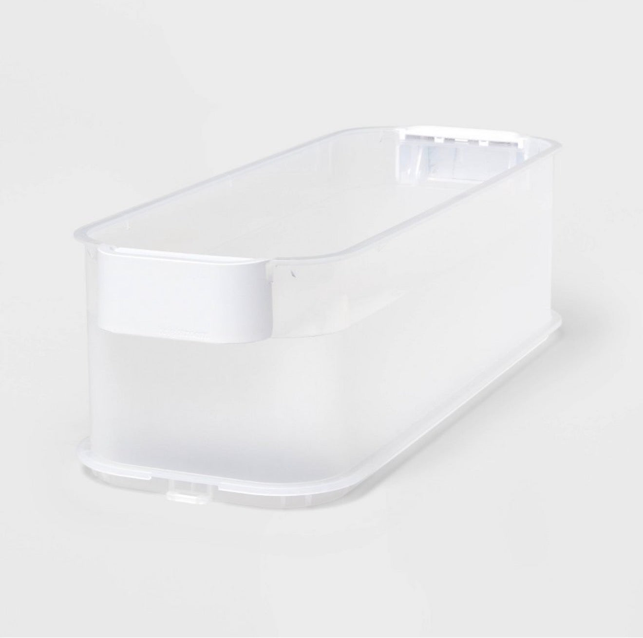 Set of 5 Click in Place 4.5qt Clear Slim Plastic Storage Bin with White Latch - Brightroom™