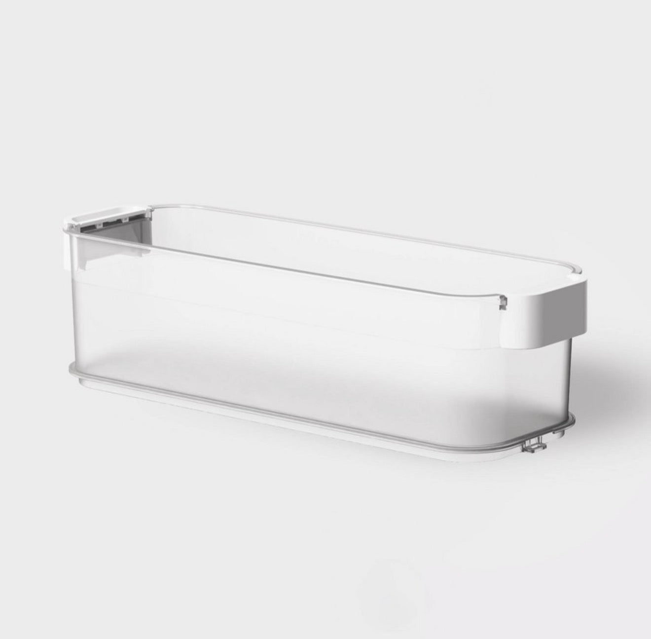 Set of 5 Click in Place 4.5qt Clear Slim Plastic Storage Bin with White Latch - Brightroom™