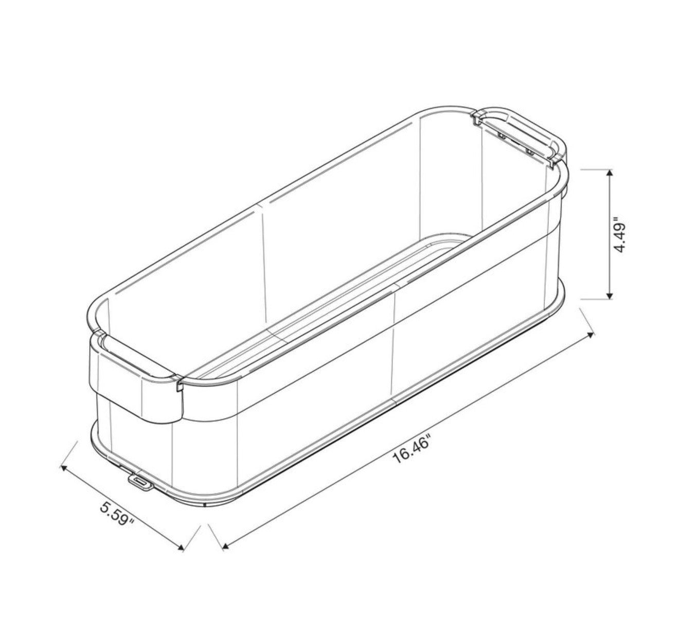 Set of 5 Click in Place 4.5qt Clear Slim Plastic Storage Bin with White Latch - Brightroom™