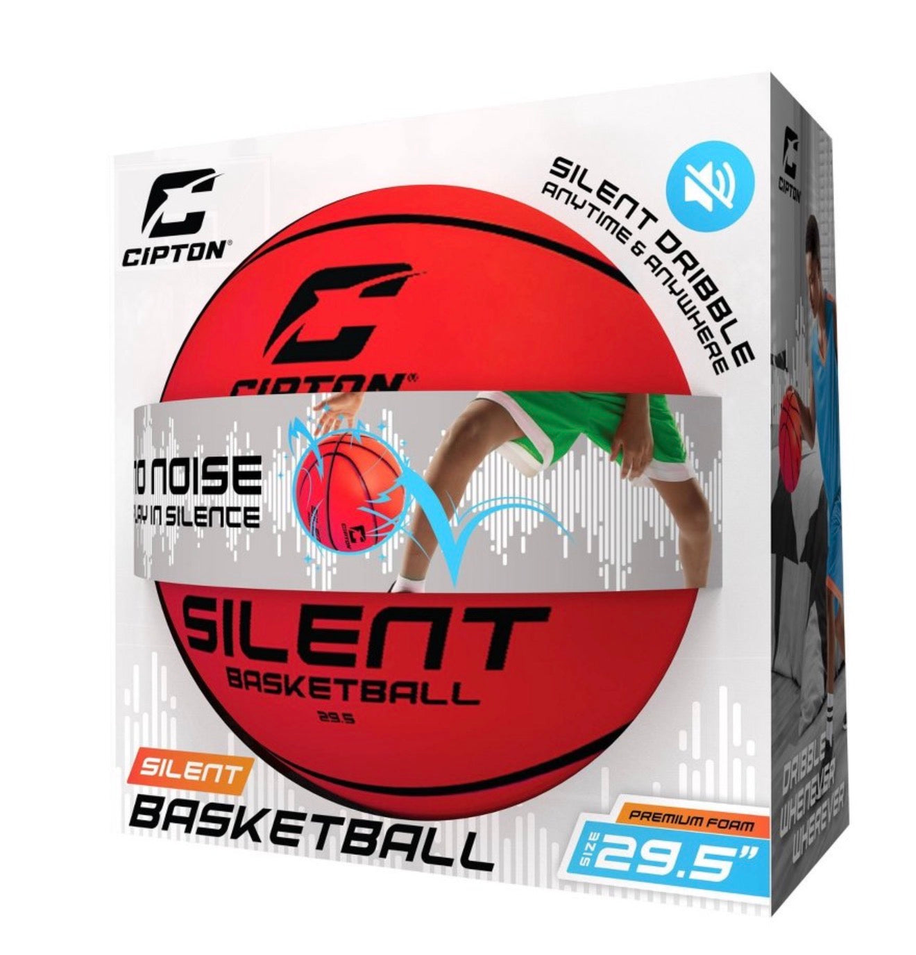 Set of 2 CIPTON 29.5" Official Size Silent Basketballs - Red