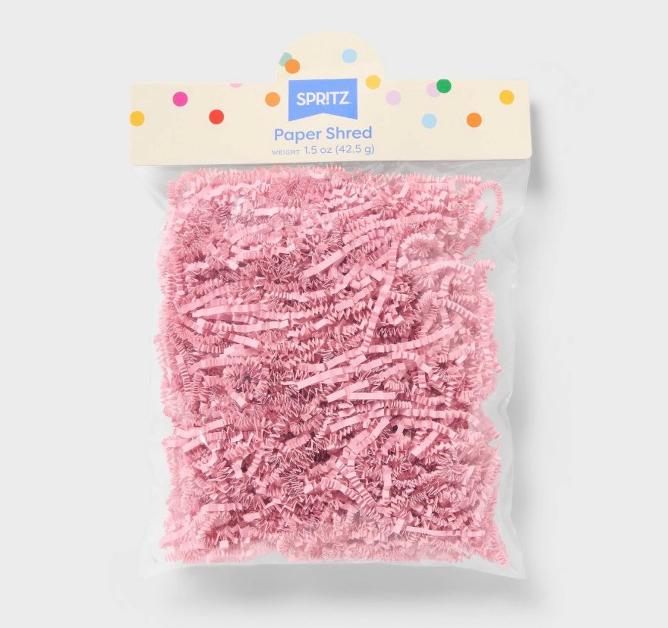 Box of 48+ 1.5oz Paper Shred Filler Light Pink, Blue, Brown - Spritz™