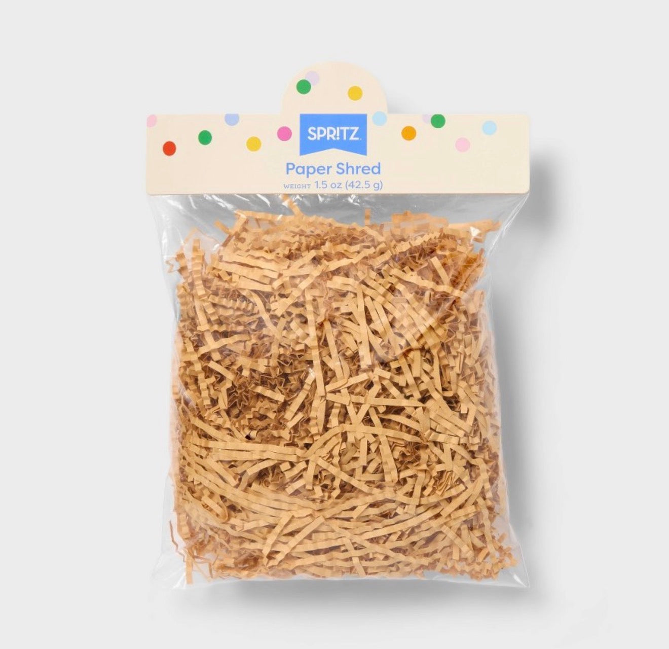 Box of 48+ 1.5oz Paper Shred Filler Light Pink, Blue, Brown - Spritz™
