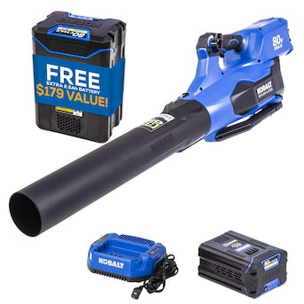 Kobalt 80-volt 630-CFM 140-MPH Battery Handheld Leaf Blower 2.5 Ah Battery and Charger Included